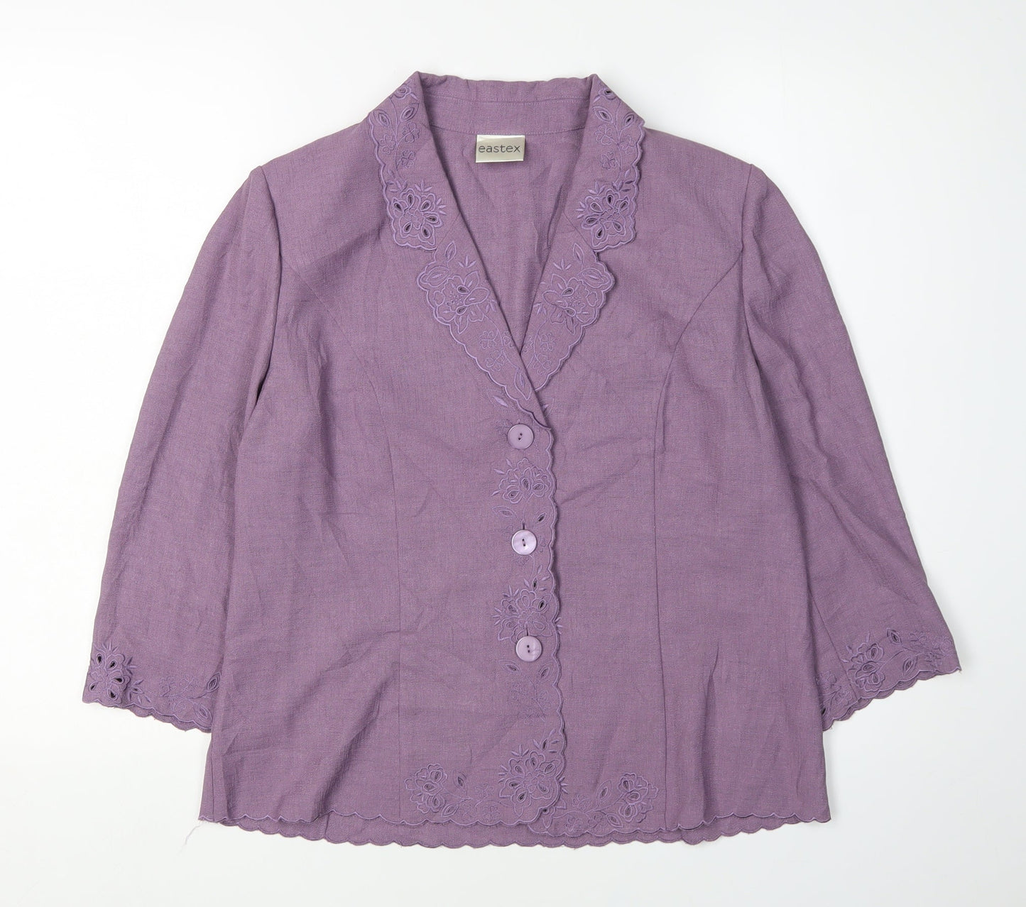 Eastex Women's Purple Suit Jacket Size 12
