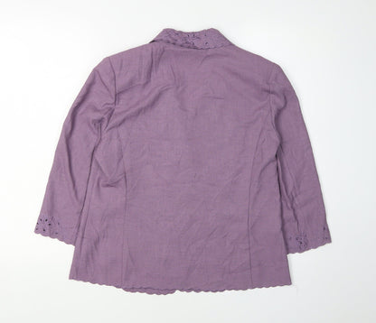 Eastex Women's Purple Suit Jacket Size 12