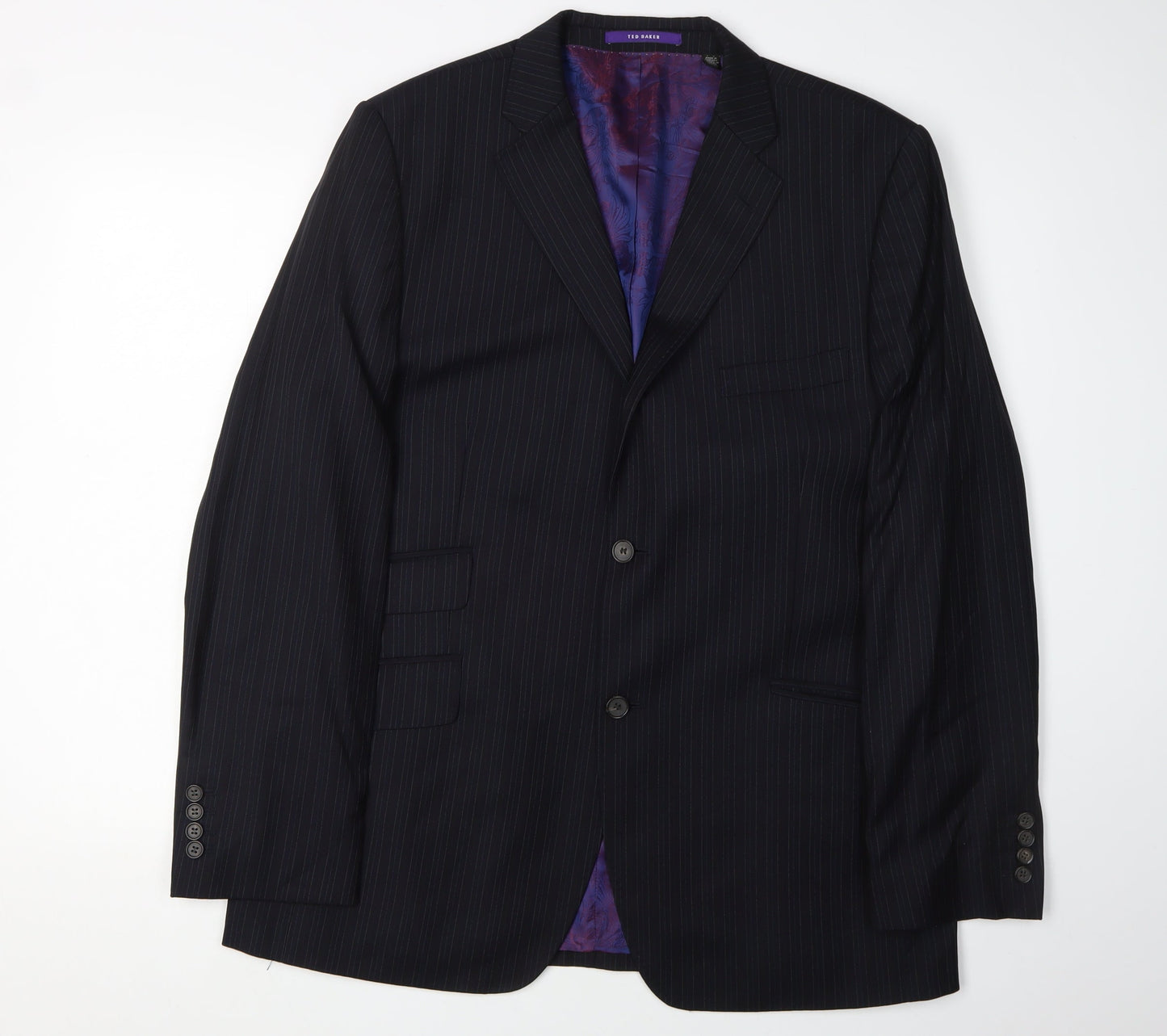 Mens UK Size 42 Ted Baker Regular Blue Suit Jacket