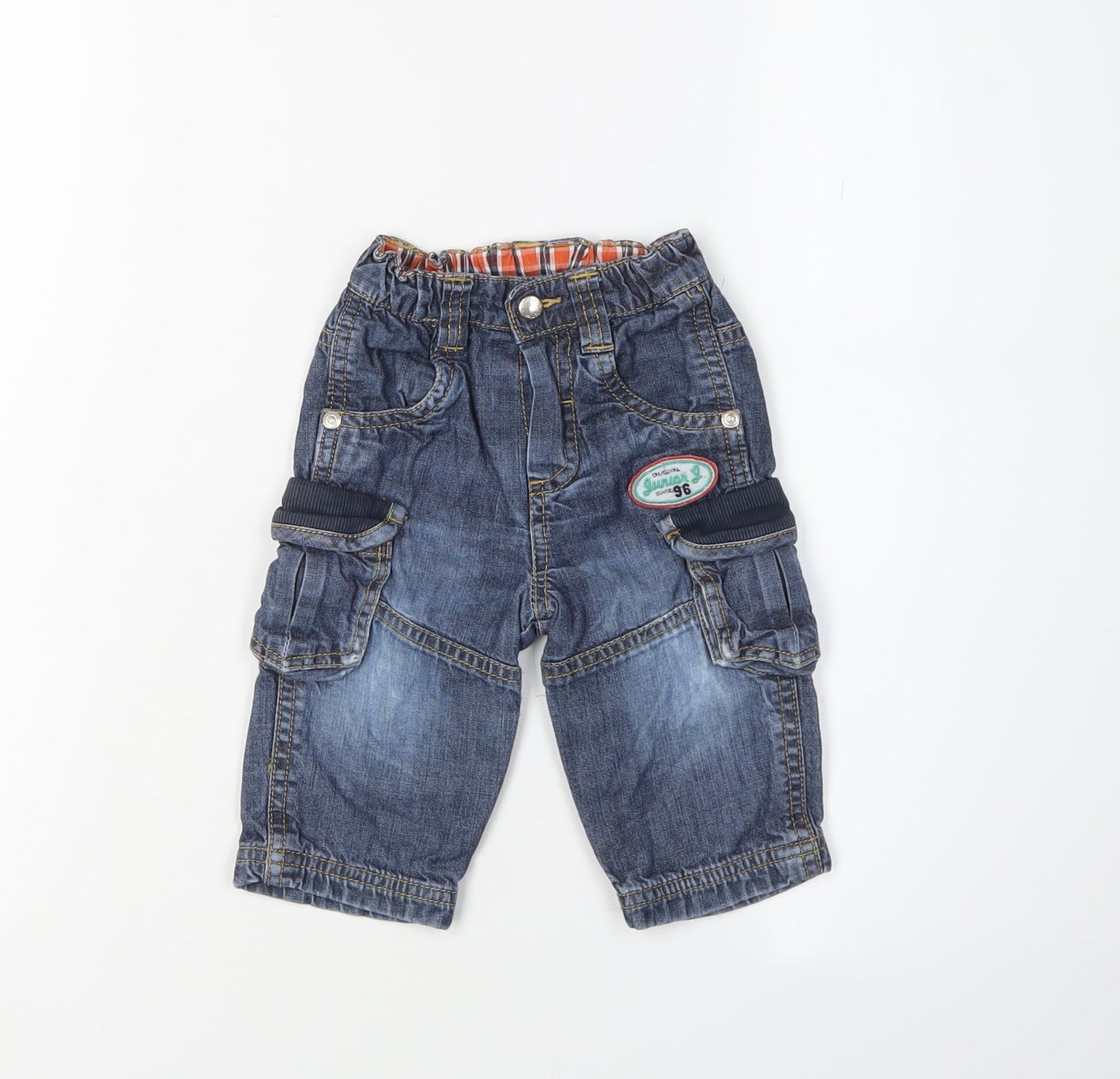 Jasper Conran Unisex Blue Cargo Trousers 6-9 Months