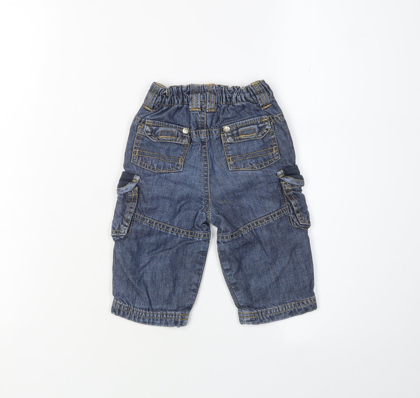 Jasper Conran Unisex Blue Cargo Trousers 6-9 Months
