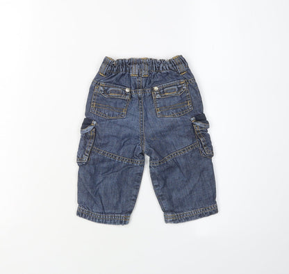 Jasper Conran Unisex Blue Cargo Trousers 6-9 Months