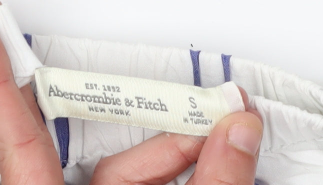 Abercrombie & Fitch Women's White Striped Tunic Blouse, S