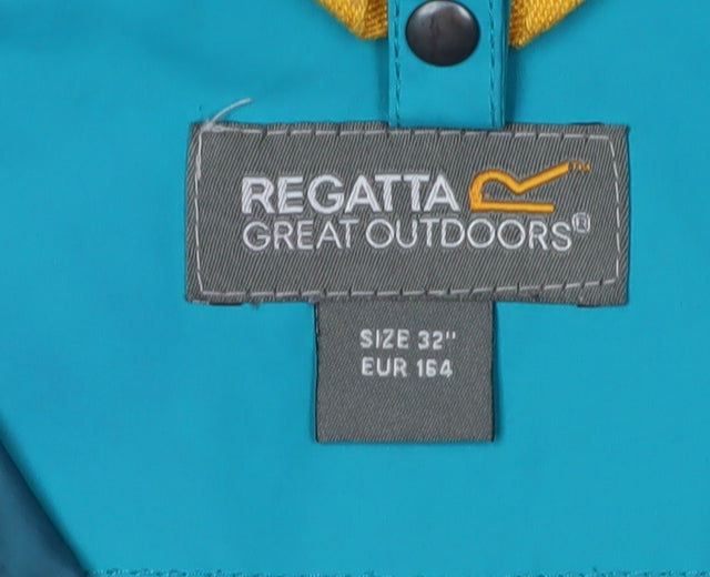 Mens UK Size 164 Regatta Blue Rain Coat