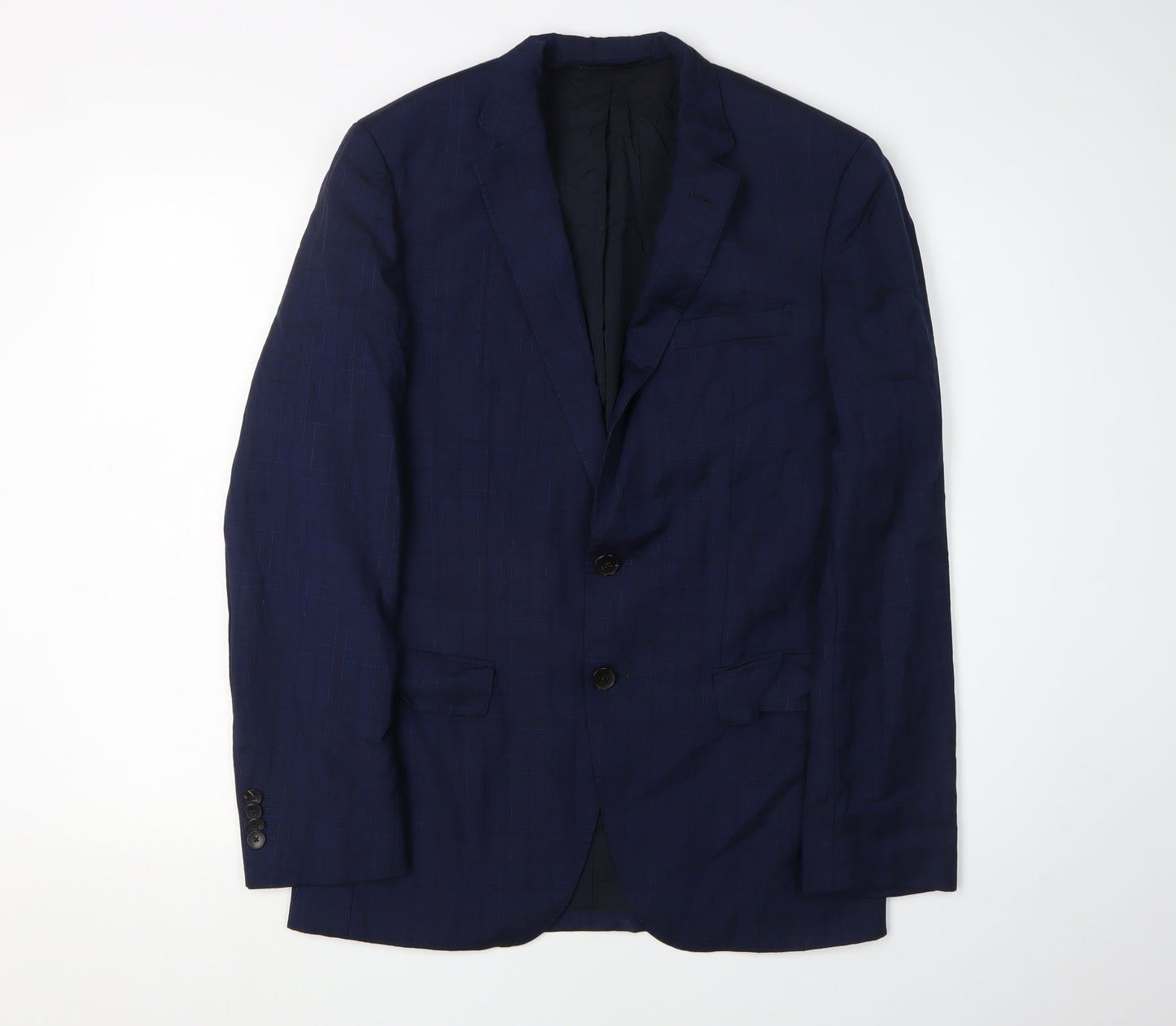 Mens UK Size 38 HUGO BOSS Regular Blue Suit Jacket