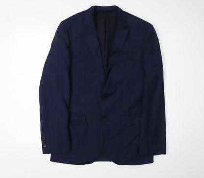 Mens UK Size 38 HUGO BOSS Regular Blue Suit Jacket