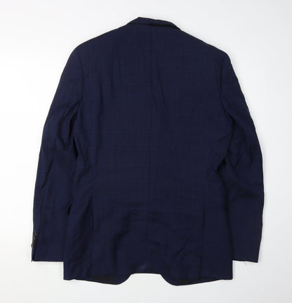 Mens UK Size 38 HUGO BOSS Regular Blue Suit Jacket