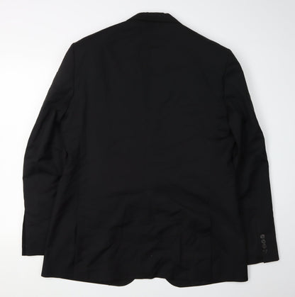 Mens UK Size 44 Jaeger Regular Black Suit Jacket
