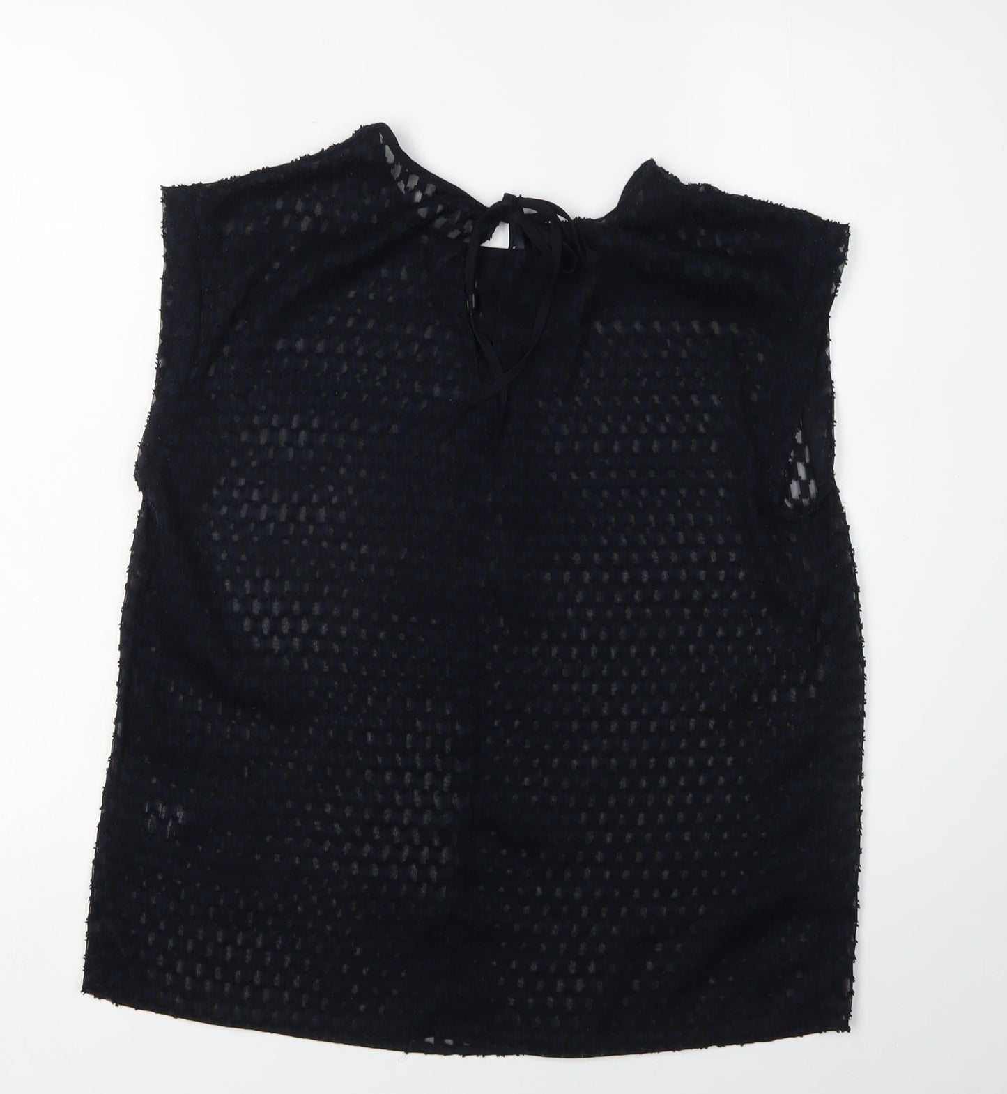 Womens UK Size 10 Jigsaw Black Basic Blouse