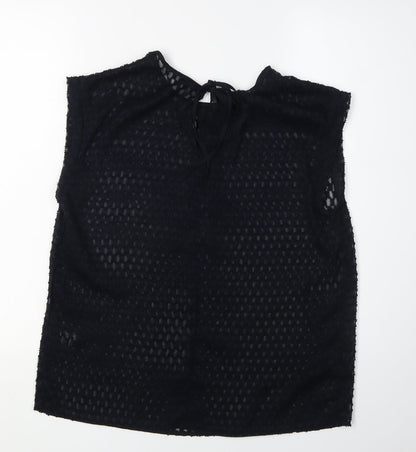 Womens UK Size 10 Jigsaw Black Basic Blouse