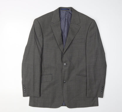 Mens UK Size 38 Daniel Hechter Regular Grey Suit Jacket