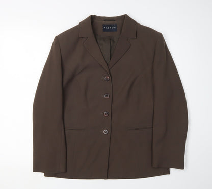 Womens UK Size 14 Alexon Regular Brown Blazer