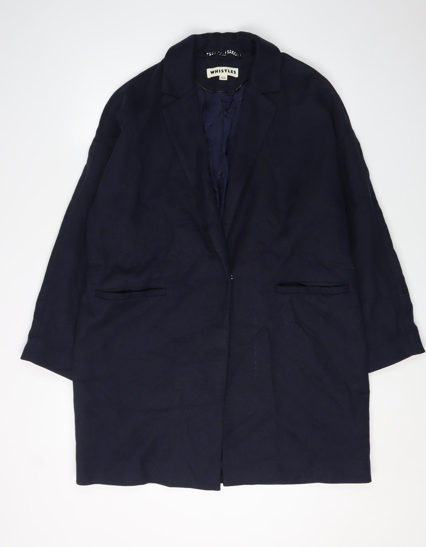 Whistles Women's Blue Blazer Jacket Size 16