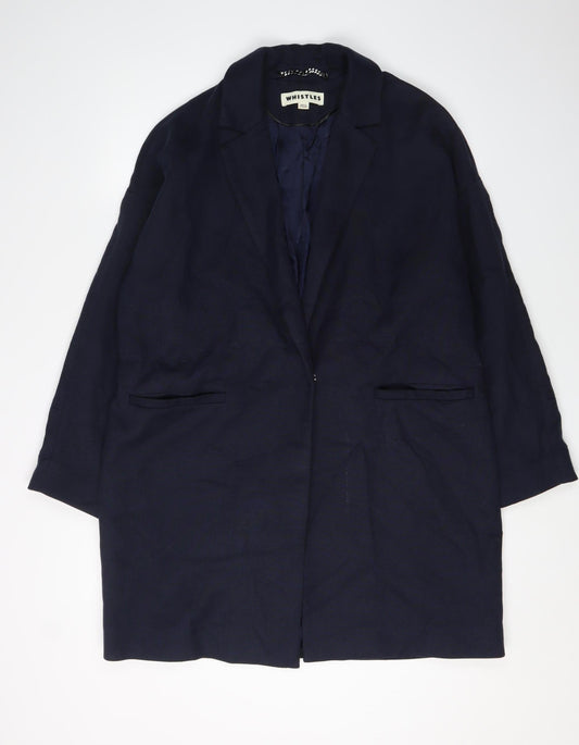 Whistles Women's Blue Blazer Jacket Size 16