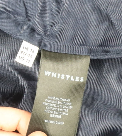 Whistles Women's Blue Blazer Jacket Size 16