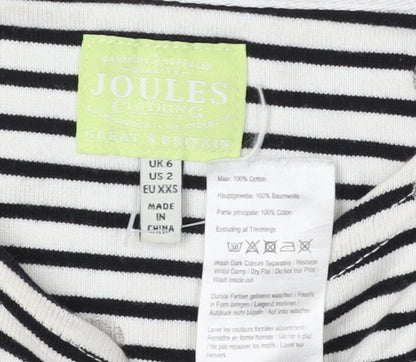 Womens UK Size 2XS Joules Black Basic T-Shirt