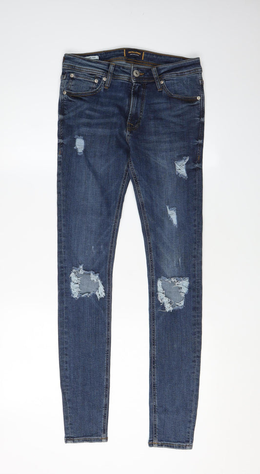 Jack & Jones Men's Blue Skinny Jeans Size 29