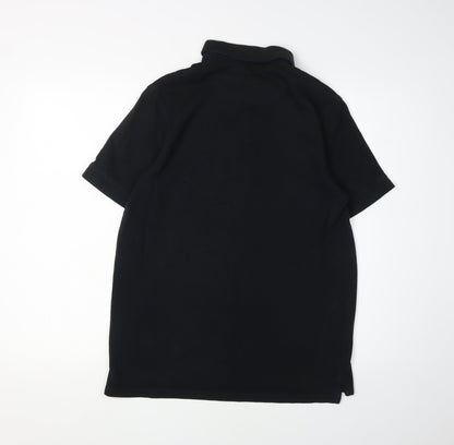Jack & Jones Men's Black Polo Shirt, Size L, Cotton