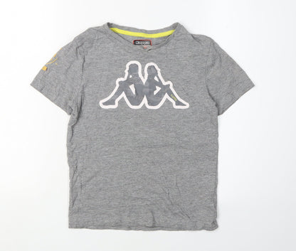 Kappa Boys Grey Logo T-Shirt 10 Years Regular Fit Casual