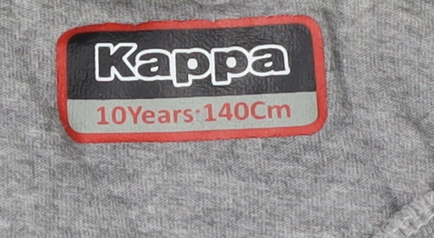 Kappa Boys Grey Logo T-Shirt 10 Years Regular Fit Casual