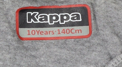 Kappa Boys Grey Logo T-Shirt 10 Years Regular Fit Casual