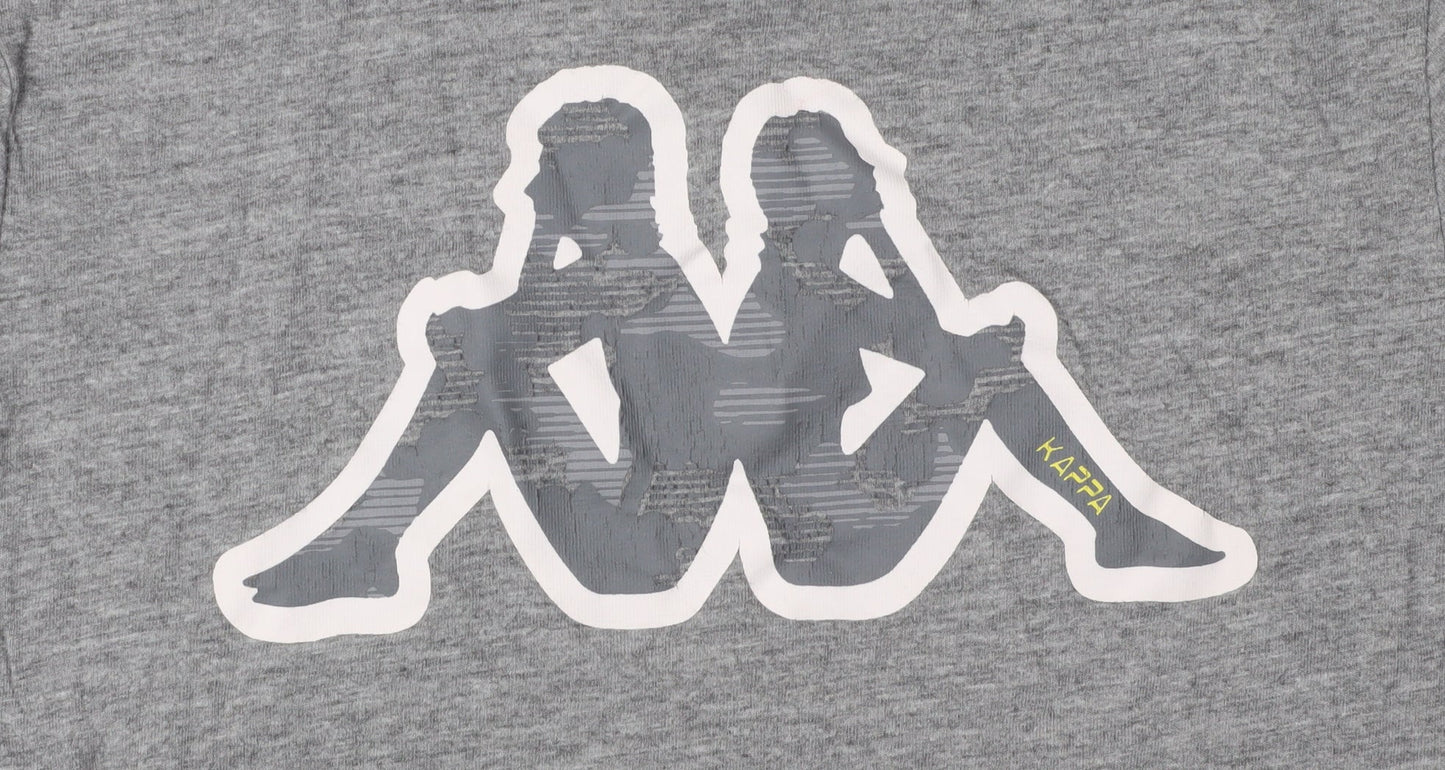 Kappa Boys Grey Logo T-Shirt 10 Years Regular Fit Casual