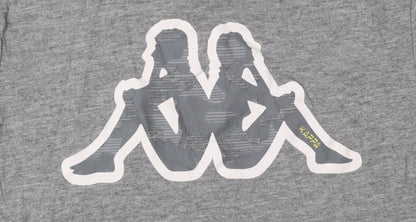Kappa Boys Grey Logo T-Shirt 10 Years Regular Fit Casual