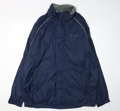 Mens UK Size L Mountain Warehouse Blue Windbreaker Coat