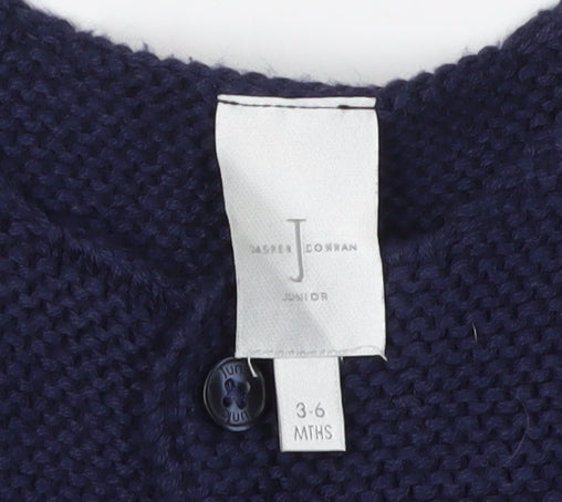 Jasper Conran Junior Girls Blue Knit Cardigan, 3-6 Months
