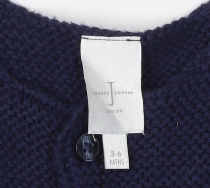 Jasper Conran Junior Girls Blue Knit Cardigan, 3-6 Months