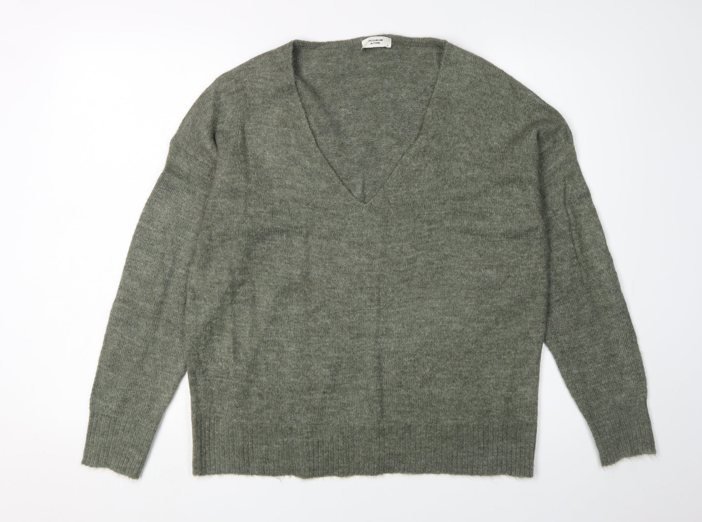 Womens UK Size M Jacqueline de Yong Green Pullover Jumper