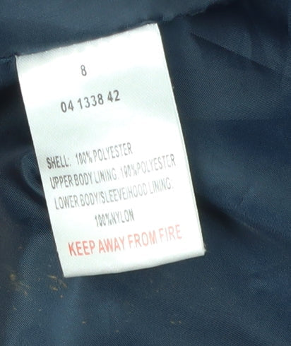 Womens UK Size 8 Peter Storm Blue Parka Coat