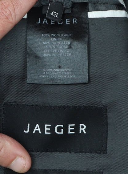 Mens UK Size 42 Jaeger Regular Black Suit Jacket