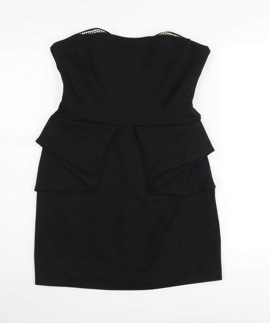 River Island Black Bodycon Dress Women Size 12