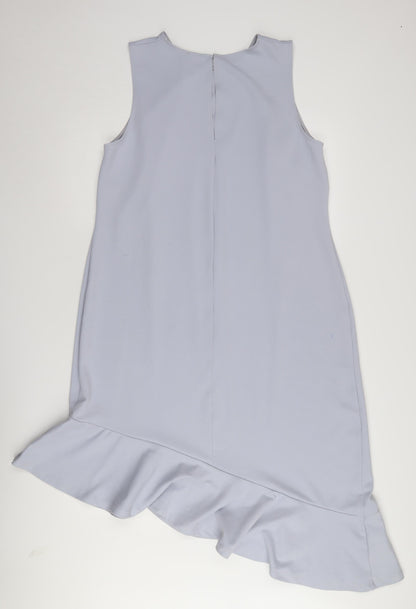 ASOS Women's Blue Ruffle Asymmetric Dress Size 18
