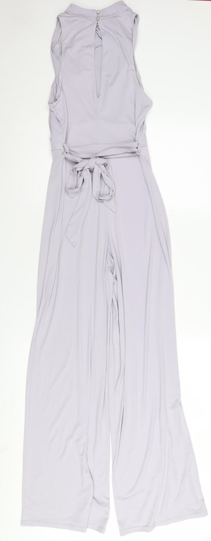 New Look Women’s Grey Sleeveless Jumpsuit Size 10