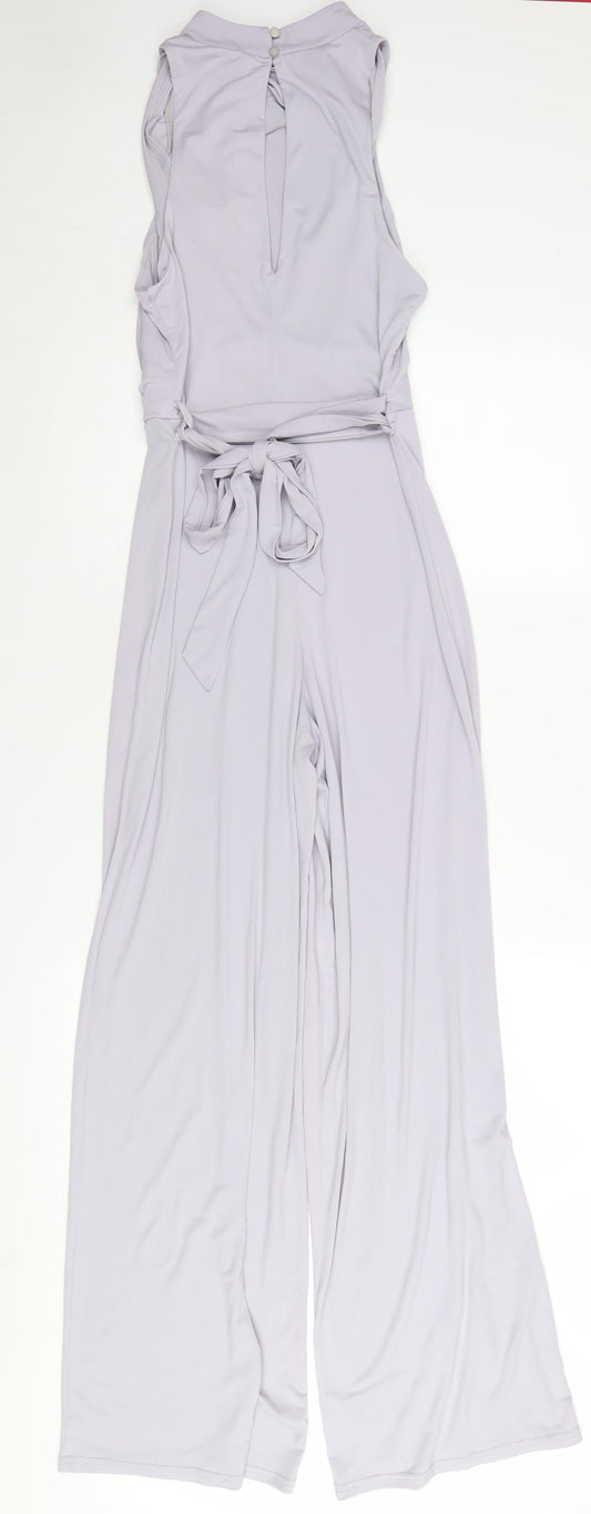 New Look Women’s Grey Sleeveless Jumpsuit Size 10