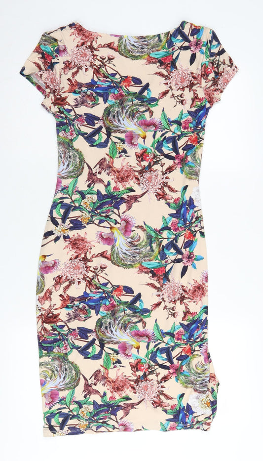 Linea Women's Multicoloured Floral Bodycon Dress Size 10