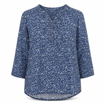 Womens UK Size 12 Desigual Blue Bohemian Blouse