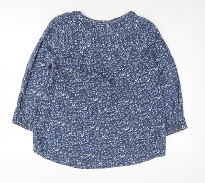 Womens UK Size 12 Desigual Blue Bohemian Blouse