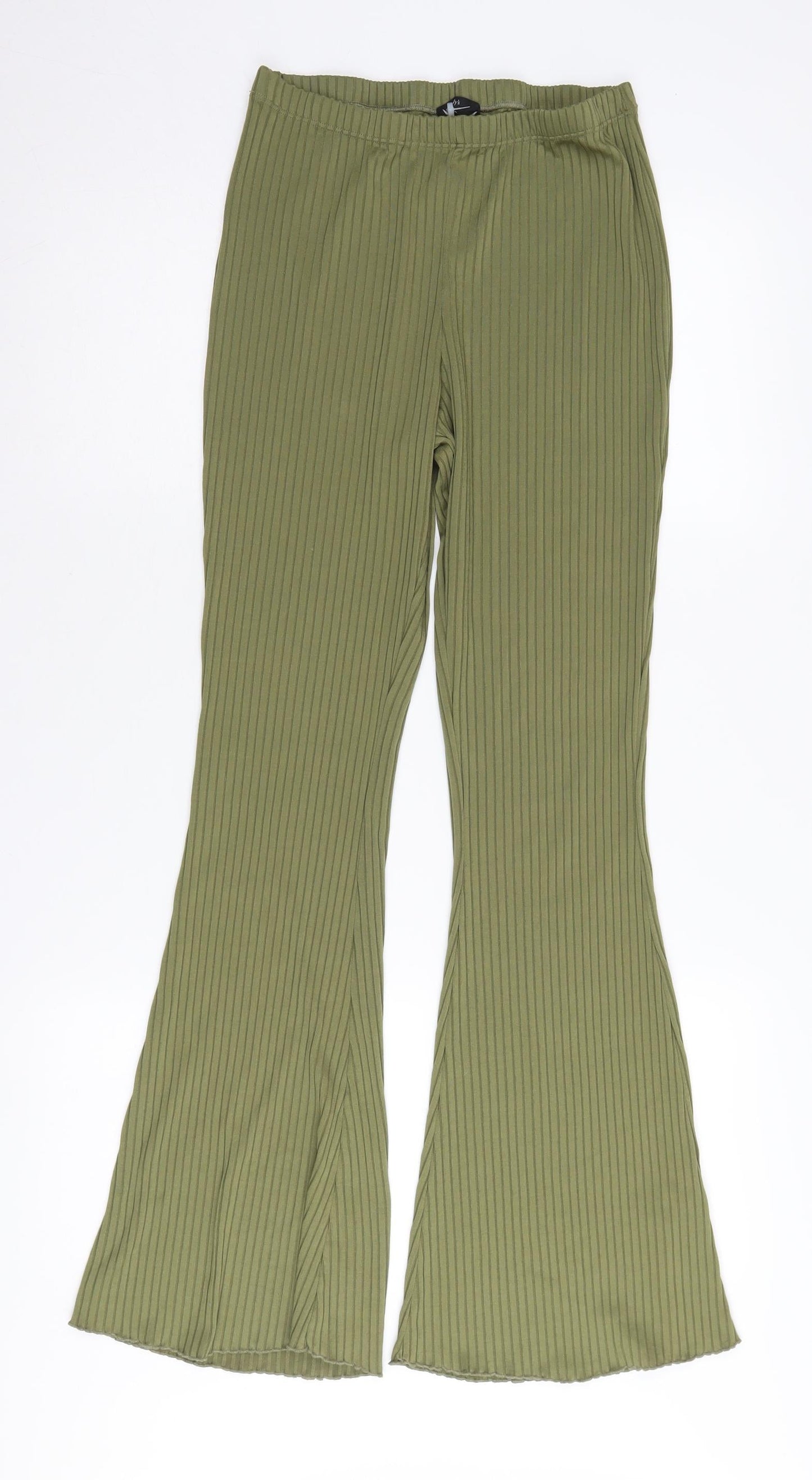 Nobody's Child Women's Green Striped Leggings Size 12
