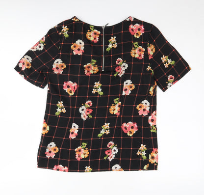 Womens UK Size 10 Red Herring Black Basic Blouse