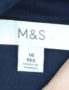 Marks and Spencer Women's Blue Sheath Midi Dress