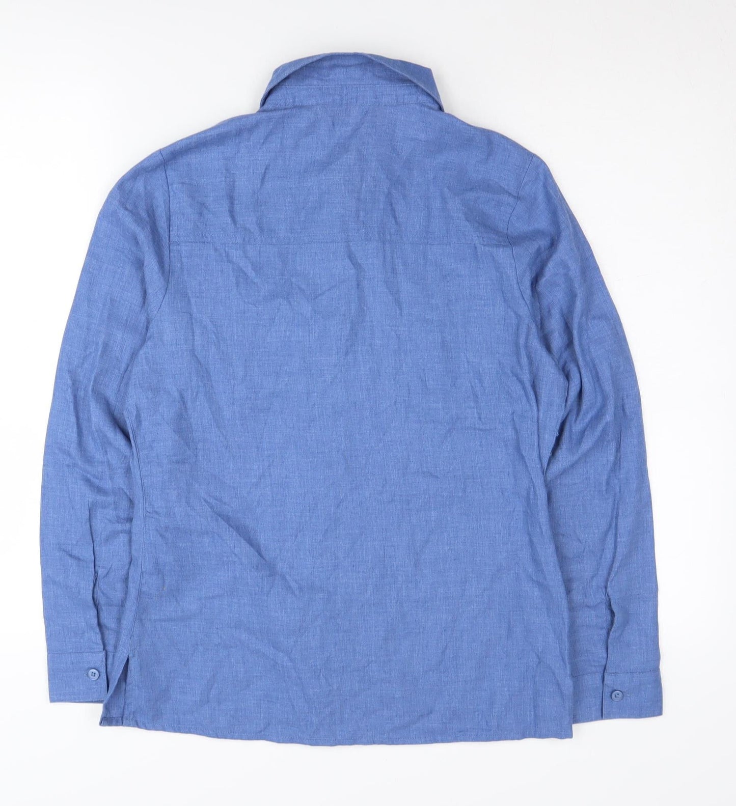 Womens UK Size 10 EWM Pure Classics Blue  Button-Up