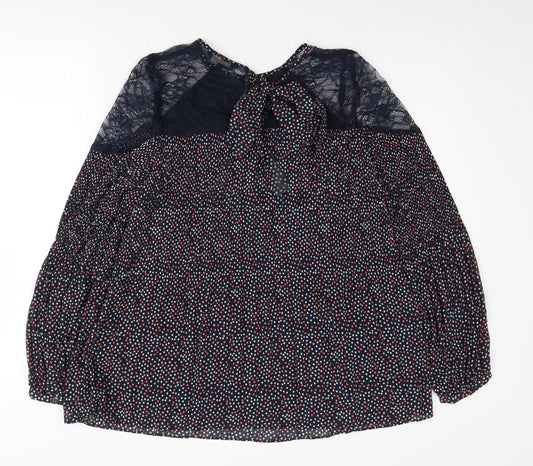 Womens UK Size 12 NEXT Multicoloured Basic Blouse