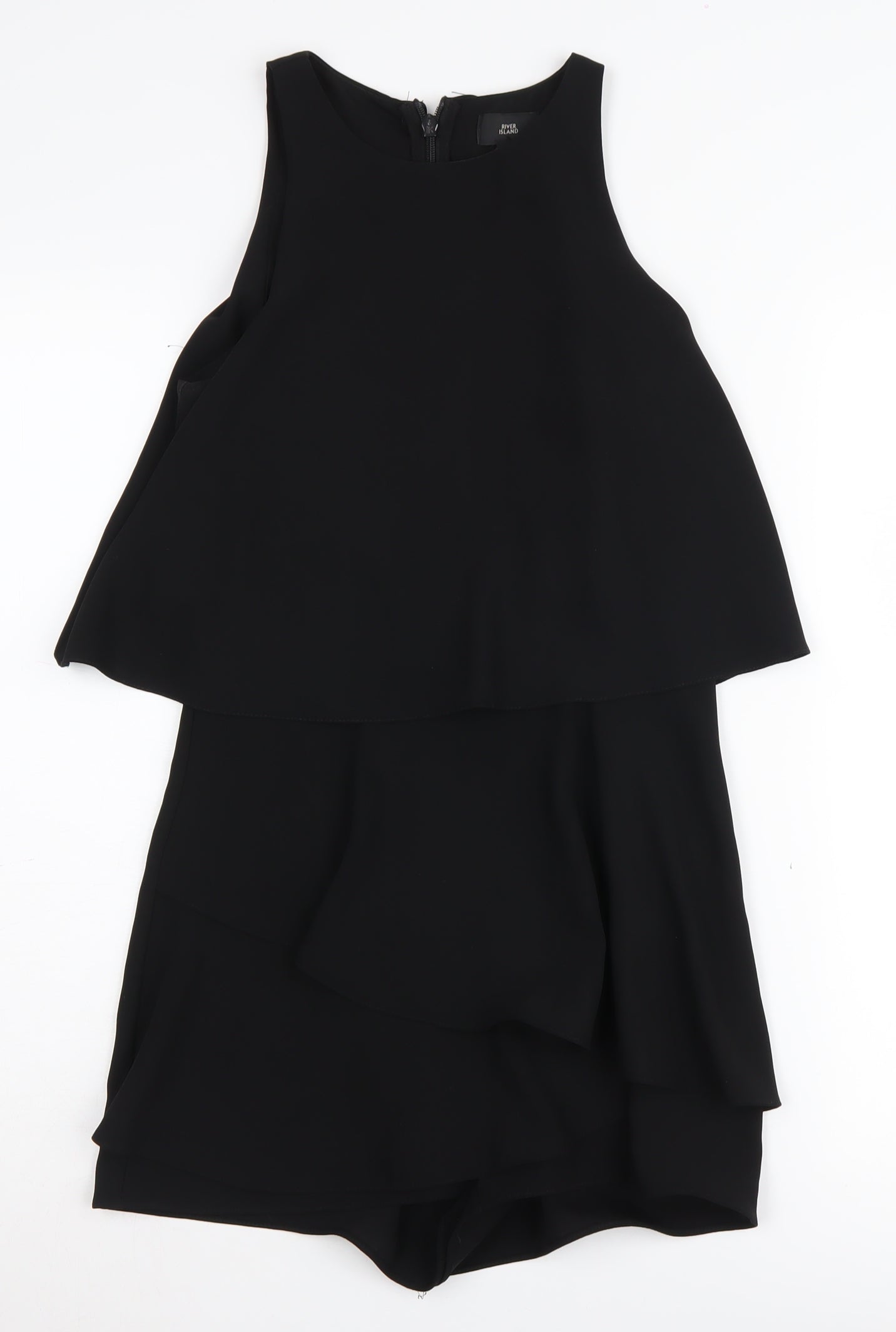 River Island Women's Black Sleeveless Playsuit, Size 8