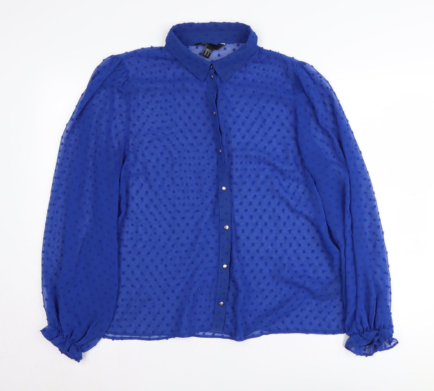Womens UK Size 16 Friends Like These Blue Basic Blouse