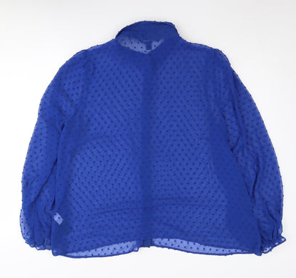 Womens UK Size 16 Friends Like These Blue Basic Blouse