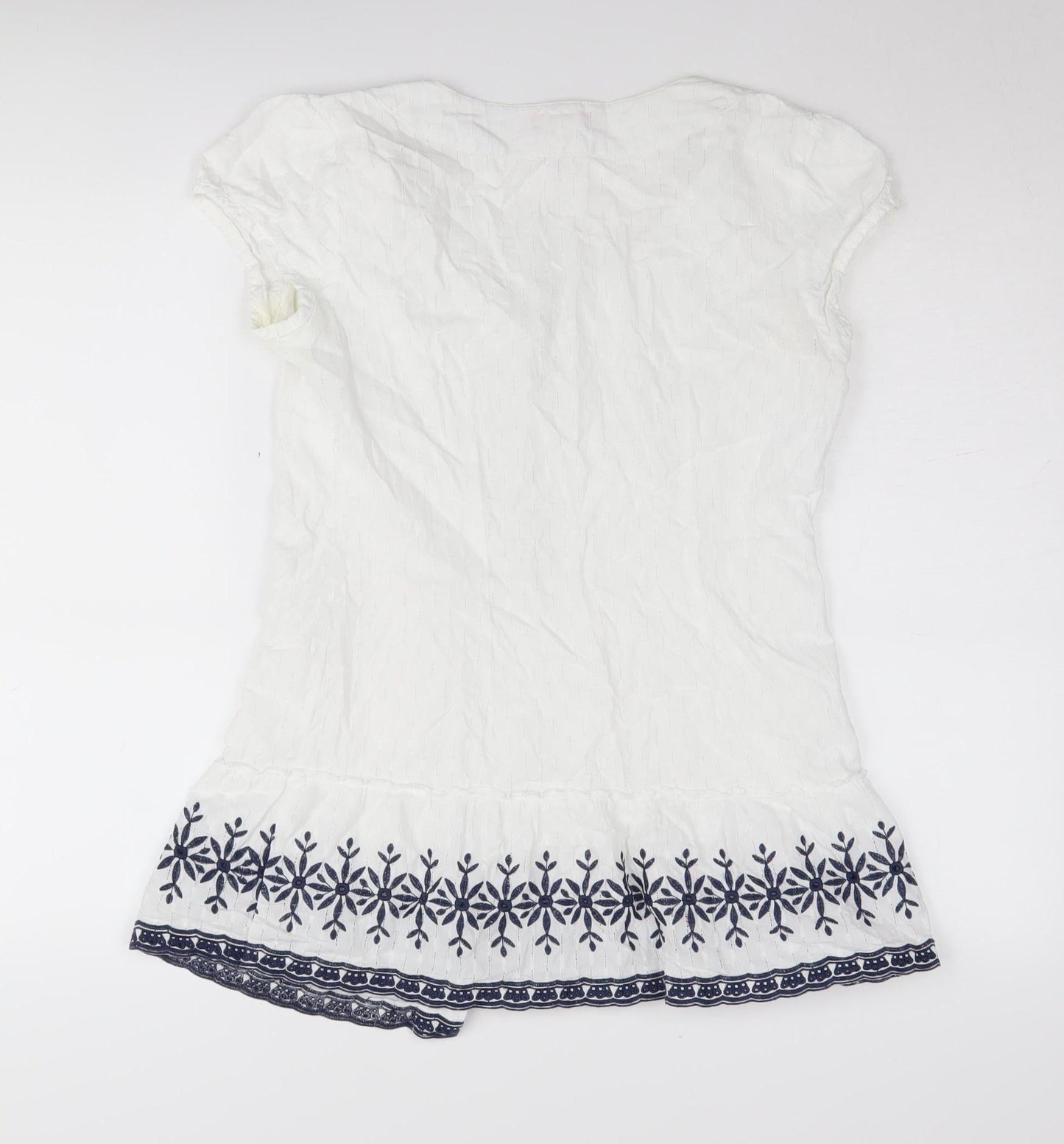 Womens UK Size 10 Monsoon White Basic Blouse
