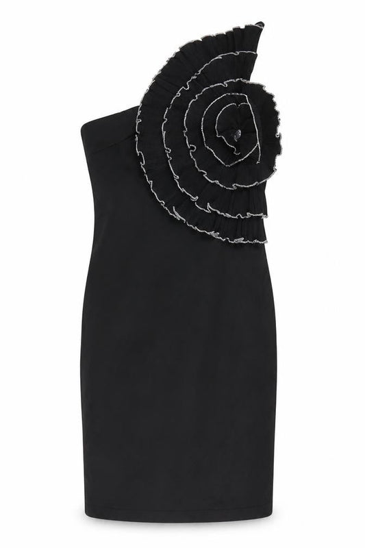 Pilot Women's Black One Shoulder Party Dress Size 8